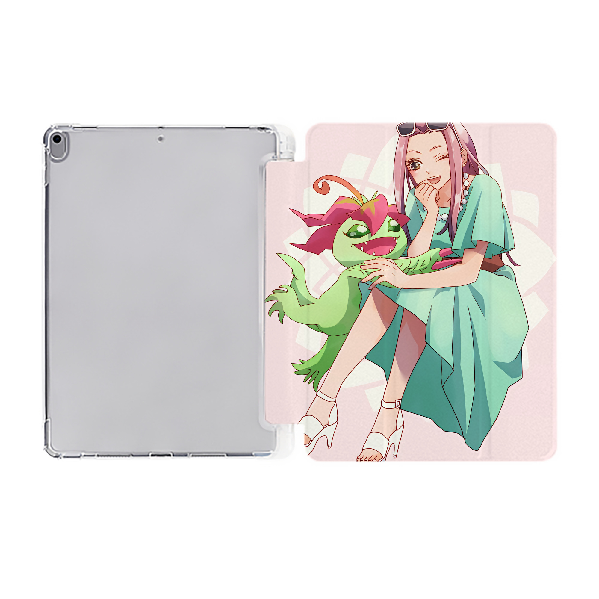 （画像用） Digimon デジタルモンスター/デジモン IPad ケース ペン収納付き 三つ折りスタンド PUレザー×シリコン 対応機種9.5/10.5/10.9インチ